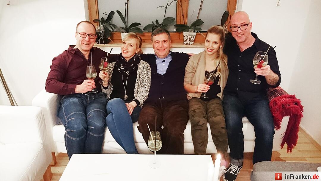 V.l.: Kristian, Anne-Kathrin, Bernhard, Sarah und Gastgeber Lutz.