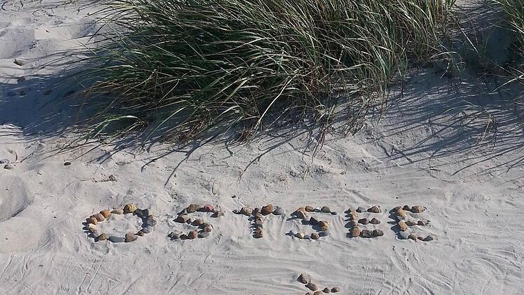Die "Distance covered" wurde im Sand verewigt - und lag auch nach fünf Tagen noch.