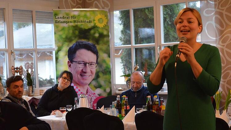 Katharina Schulze hielt eine leidenschaftliche Rede.      Foto: Larissa Händel