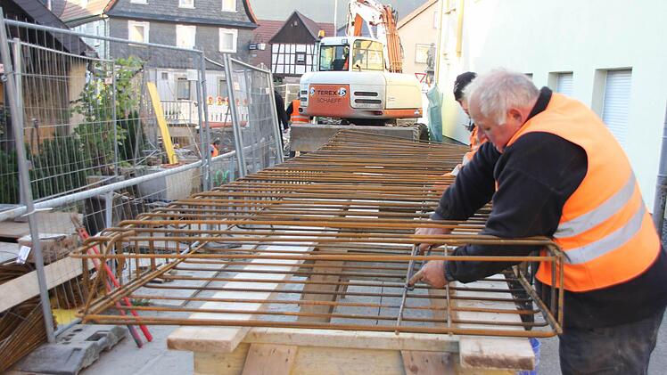Während der Bauarbeiten am Zeyernbach Foto: Friedwald Schedel