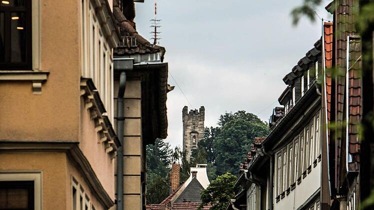 Blick durch die Steingasse zum Eckardtsturm Foto: Jochen Berger