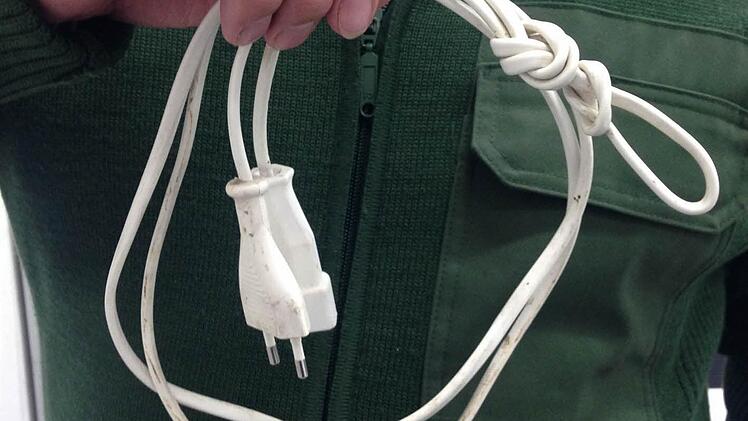 Mit diesem Kabel wollte der 77-jährige Bamberger seine Ehefrau töten und anschließend selbst aus dem Leben scheiden. Foto: Anna Lienhardt