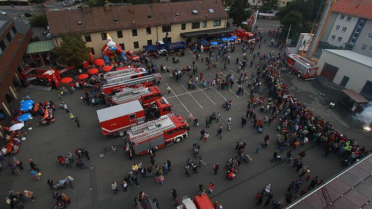 Das Gelände der Feuerwehr Erlangen ist beeindruckend. Fotos: Michael Busch