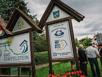 Den Grünstreifen hinter dem Ortseingang möchte eine Frau der Stadt abkaufen, um ein Haus zu bauen. Der Ort ist kritisch - weil die Stadt hier ihre Besucher begrüßt.  Foto: Steffens