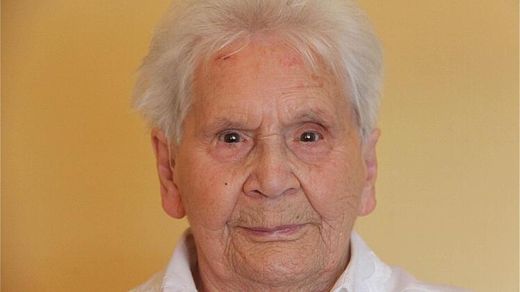 101 Jahre alt: Luitgard Zwiefel aus Hammelburg. Foto: Gerd Schaar