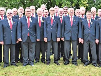 Geballte Sängerkraft: Männerchor des Gesangvereins im Steigerwald Burgebrach Foto: p