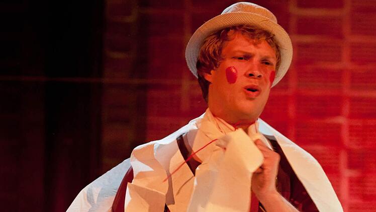 Oliver Baesler bei der ersten Veranstaltung der Reihe "Freistaat Coburg" im Theater in der Reithalle.Fotos. Jochen Bergerg