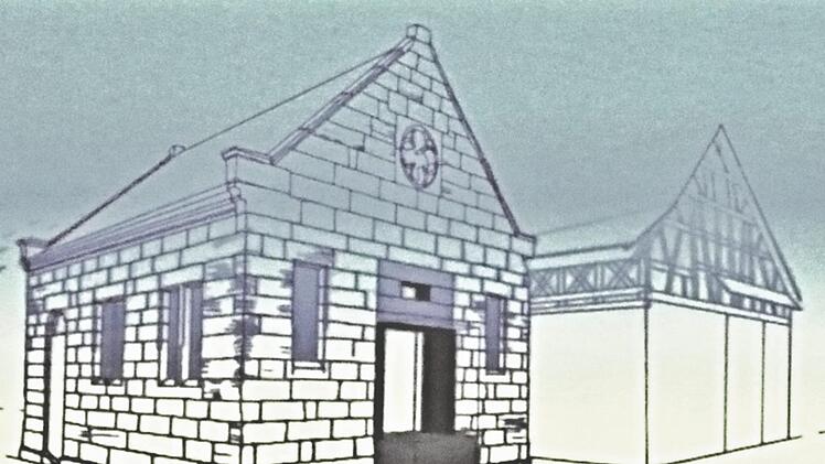 So könnte die Synagoge nach ihrer Restaurierung von außen aussehen.Helmut Will