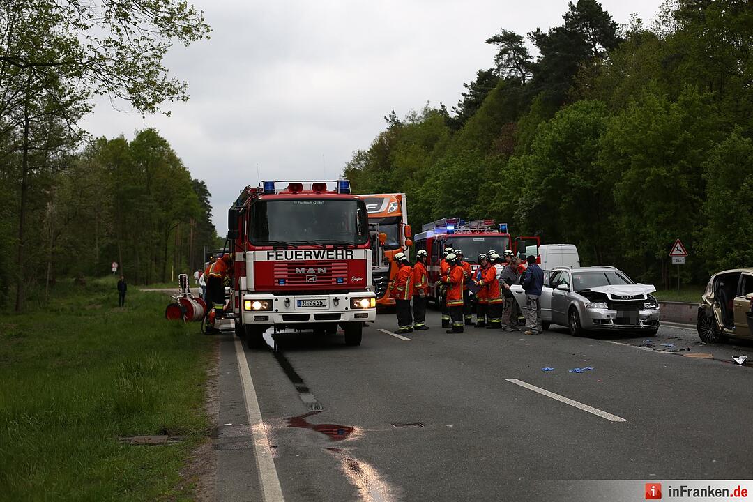 Auffahrunfall in Nürnberg in Regensburger Straße