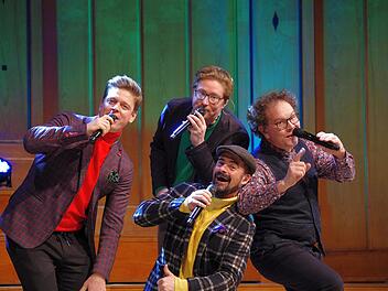 Viva Voce trat beim Kissingen Winterzauber auf   (von links) David Lugert Andreas Kuch, Heiko Benjes und vorne Bastian Hupfer.