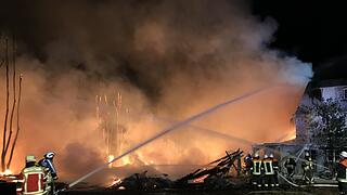 Sägewerk in Rehau in Flammen