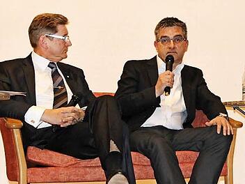Heinz Richter, Andreas Pfister und Martin Mehl (v.l.) wollen in den kommenden Jahren die Geschicke Neunkirchens als Bürgermeister beeinflussen. Foto: fra-press