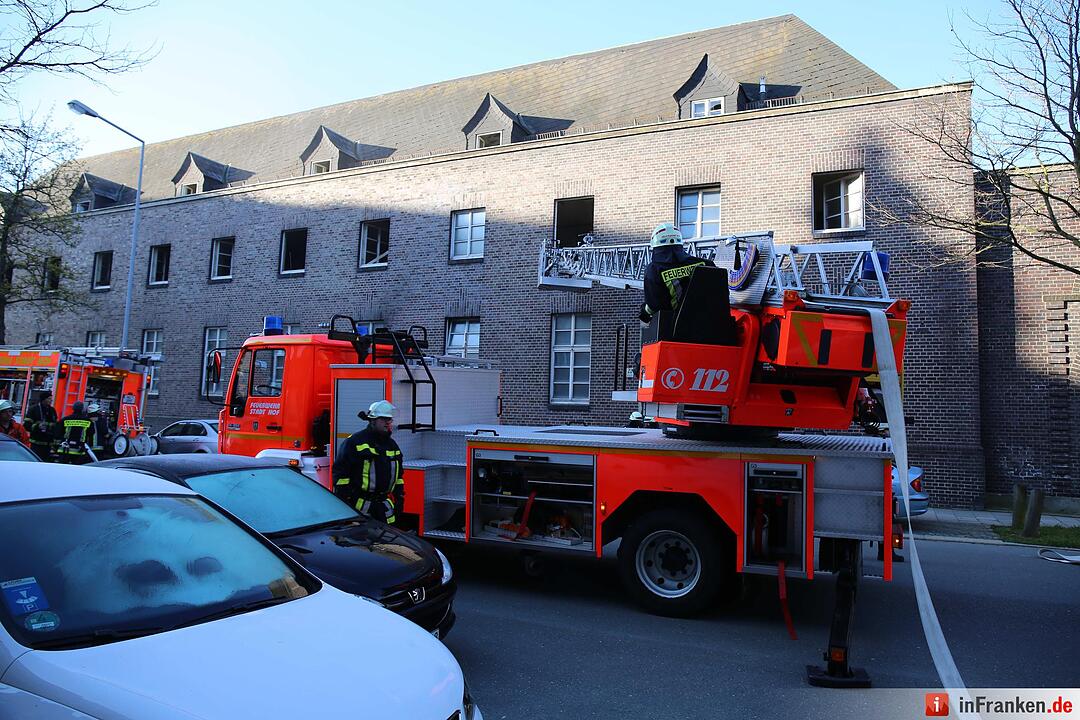 Brand im ehemaligen Postgebäude in Hof