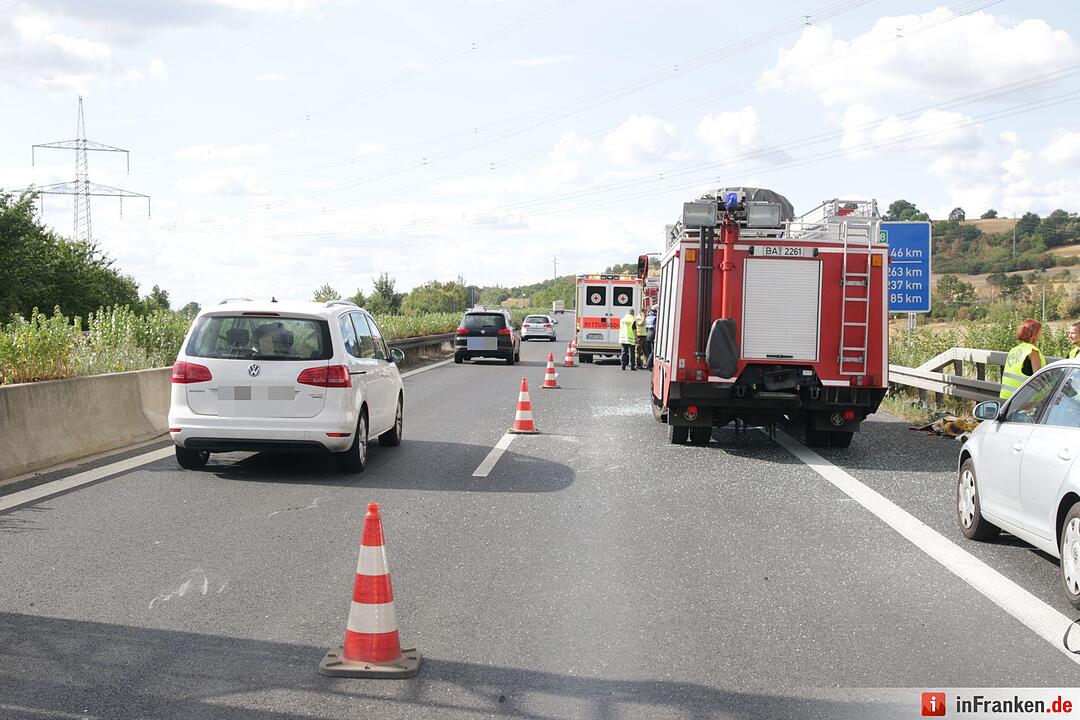 Unfall auf der A70 bei Viereth