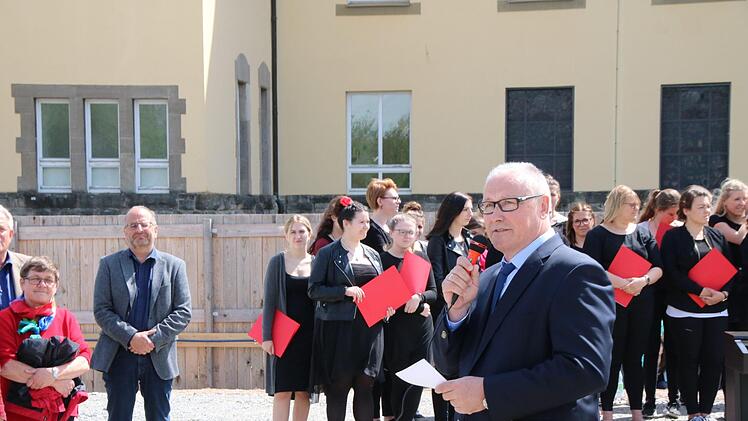 Rudolf Hoffmann hält seine Rede. Thomas Malz