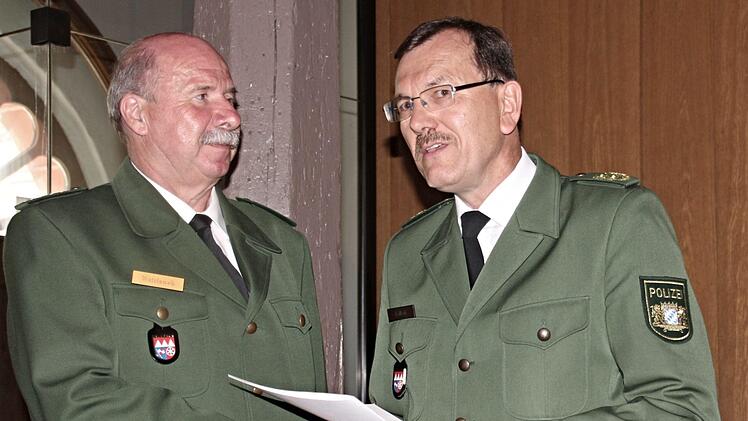 Jetzt ist es offiziell: Polizeipräsident Gerhard Kallert (rechts) überreicht an EPHK Jürgen Watzlawek die Ruhestandsurkunde.  Fotos: Helmut Will