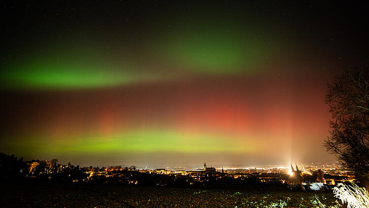 Wenn der Himmel gl&uuml;ht - Polarlicht-Spektakel am Himmel &uuml;ber Bamberg