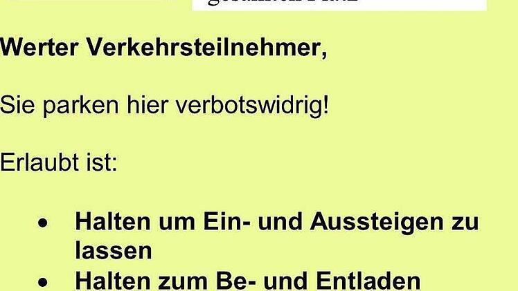 Die gelben Karten haben in der Vergangenheit nicht genützt. Deshalb verzichtet die Gemeinde darauf und stellt zusätzliche Schider auf. Foto: Stefan Geiger