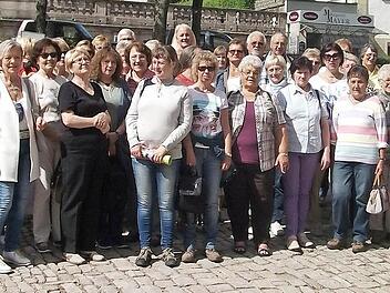 Die Caritas-Helfer bei ihrem Ausflug in Ebrach. Foto: Caritas