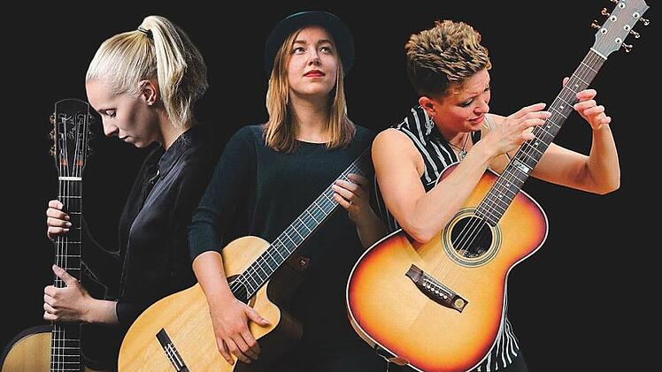 Frauenpower an der Gitarre: Das Trio "MusiSHEans" wird das Festival in der Johanniskapelle am 15. November beschlie&szlig;en. Fotos: PR