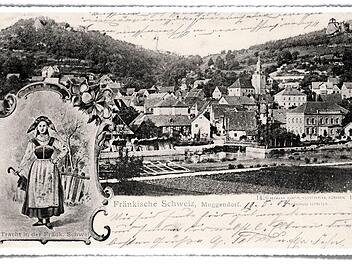 Muggendorf auf einer Karte von 1903 mit Repro: Löwisch
