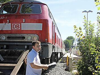 Seit vergangener Wochen schon fahren Test- und Messzüge die Strecke zwischen Ebern und Breitengüßbach ab. Foto: Ralf Kestel