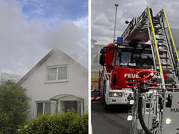 Massive Rauchentwicklung bei Kellerbrand in Gundelsheim