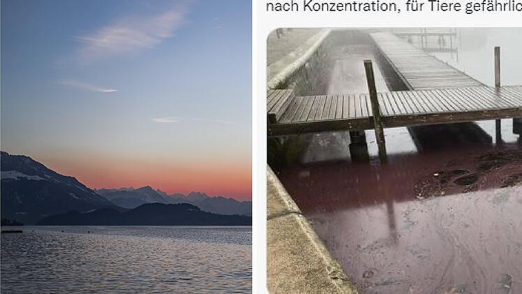 Zug: Schweizer See färbt sich an Weihnachten blutrot - Polizei mit dringendem Hinweis