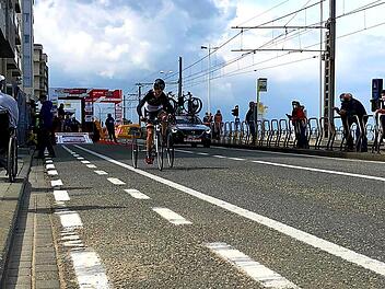 Maximilian J&auml;ger im vergangenen Jahr beim Weltcup im belgischen Ostende. An den Paralympischen Spielen in Tokio wird der Bad Br&uuml;ckenau wegen einer Reklassifizierung nicht teilnehmen. Foto: Nancy Burdach