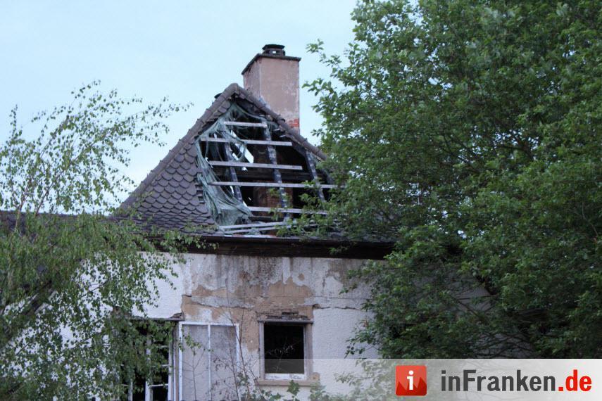 Brand in Wohhausruine in Mainleus