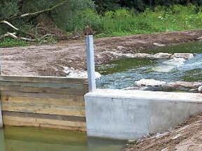 Der neue Fischaufstieg in der Aisch  Foto: Erlwein