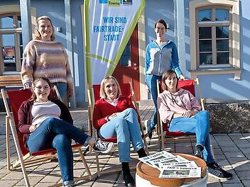 Den harten Kern der Eggolsheimer Fairtrade-Steuerungsgruppe bilden Teresa Borek, Susanne Ehrenspeck, Christiane Koch sowie Cornelia und Anna Reinhardt.