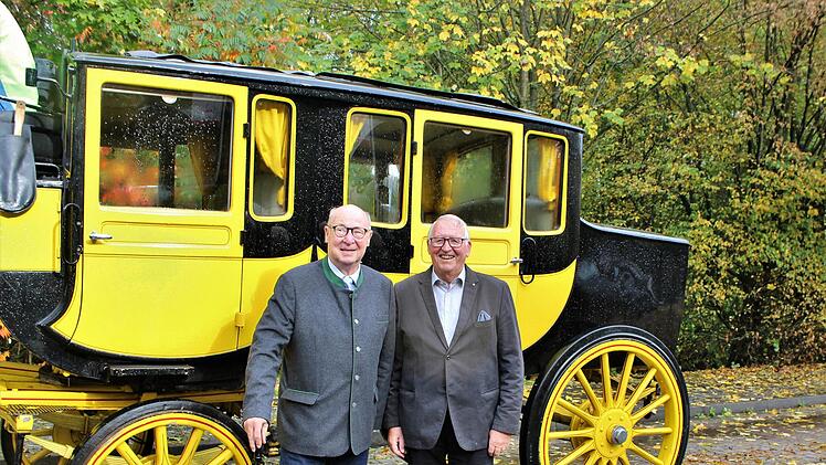 Nehmen im November Abschied vom Postkutschenverein: Vorsitzender Werner Scheller (links) und Geschäftsführer Wolfgang WimmelWerner Vogel