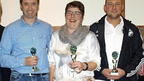 Ohne Sportfunktionäre und Trainer geht nichts. Deshalb wurden Marco Wich, Annette Wich und Jürgen Förtschbeck (von links) ausgezeichnet.