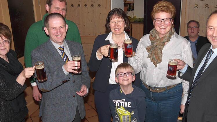 Die Coburger Landkreis-CSU beim Jahresauftakt in Lautertal.  Foto: Berthold Köhler