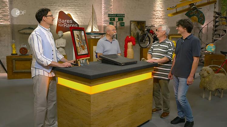 Andreas und sein Vater brachten ein Mitbringsel nach K&ouml;ln.