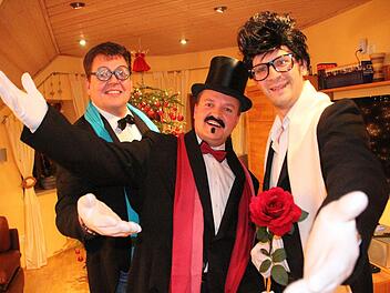 "Die drei Tenöre" Bernd Baierl, Thomas Büttner und Christian Lindenberger (v. l.) stehen vielleicht bald bei "Fastnacht in Franken" vor einem Millionenpublikum. Foto: Nikolas Pelke
