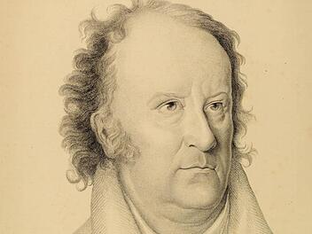 Porträt Jean Paul, Radierung nach dem Ölgemälde von Friedrich Meier aus dem Jahr 1810