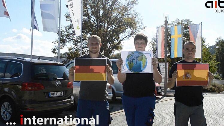 Szene aus dem Azubi-Video von "ait" Kasendorf.