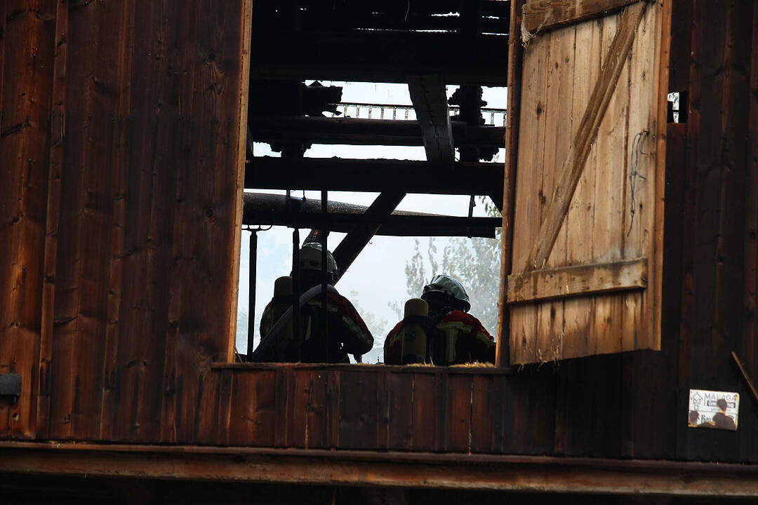 Scheunenbrand im Landkreis Bayreuth