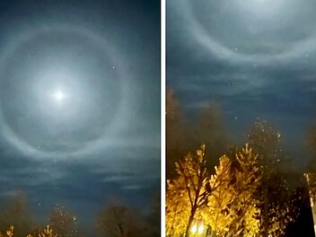 Halo-Mond über Kulmbach