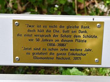 Hinter diesen wenigen Zeilen verbirgt sich die Geschichte einer großen Liebe. Foto: Ronald Rinklef