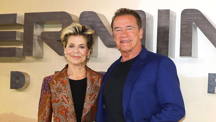 Linda Hamilton und Arnold Schwarzenegger bei der Aufführung von "Terminator: Dark Fate" im Oktober 2019 in London.