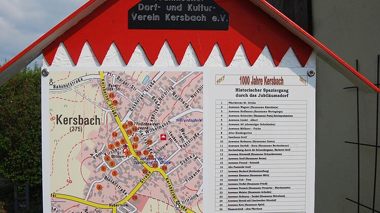 Der Übersichtsplan der 26 Stationen in Kersbach. Foto: Gerhard Hoch