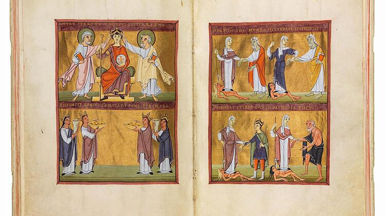 Zum Bestand der Staatsbibliothek Bamberg gehört das Weltdokumentenerbe "Bamberger Apokalypse", mit der Bettina Wagner schon Pläne schmiedet für das Welterbejubiläum 2018 in der Domstadt. Fotos: Staatsbibliothek Bamberg/Gerald Raab