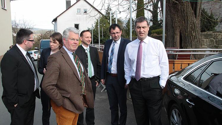 Markus Söder in Willmersreuth. Foto: Jürgen Gärtner