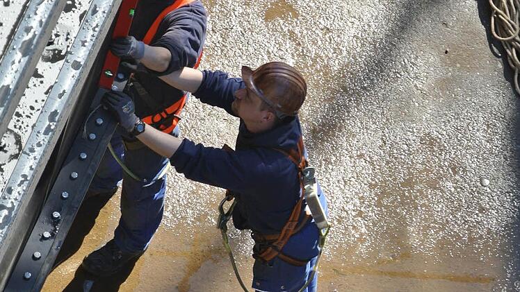 Die Wasserwage sagt: gerade!