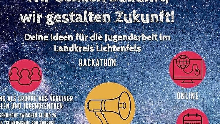 Ideen zur Jugendarbeit gesucht: Wie Jugendliche und junge Erwachsene sich beteiligen k&ouml;nnen, erl&auml;utert der Flyer. F&uuml;r die besten Konzepte gibt es beim Hackathon des Kreisjugendrings Preisgelder in H&ouml;he von insgesamt 6000 Euro.