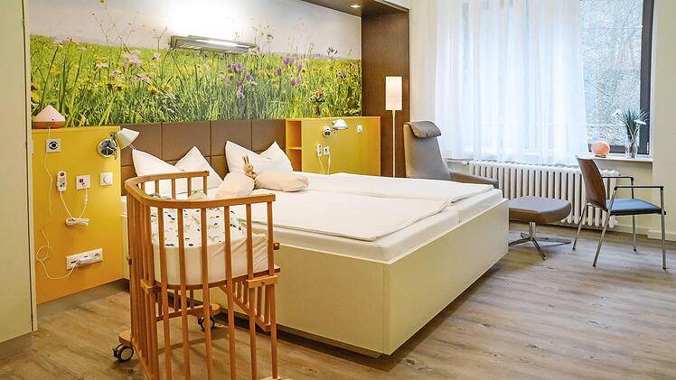Ein Blick in das neue Familienzimmer in der Kronacher Frankenwaldklinik Foto: privat