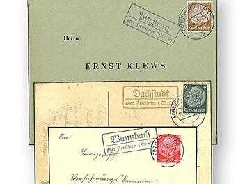 Drucksachen, Postkarten und Briefe aus den 1930er-Jahren aus dem Raum Forchheim - Sammlung Lorenz Neubauer/Grafik: FT